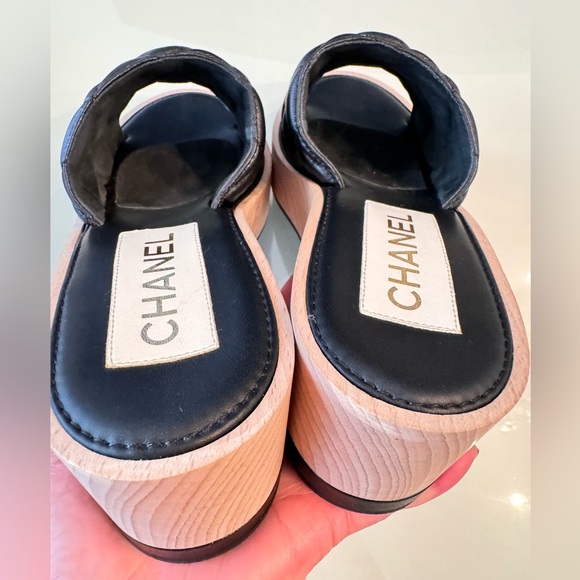NEW Black Chanel Mules size 39 with box, never worn - Picture 9 of 13